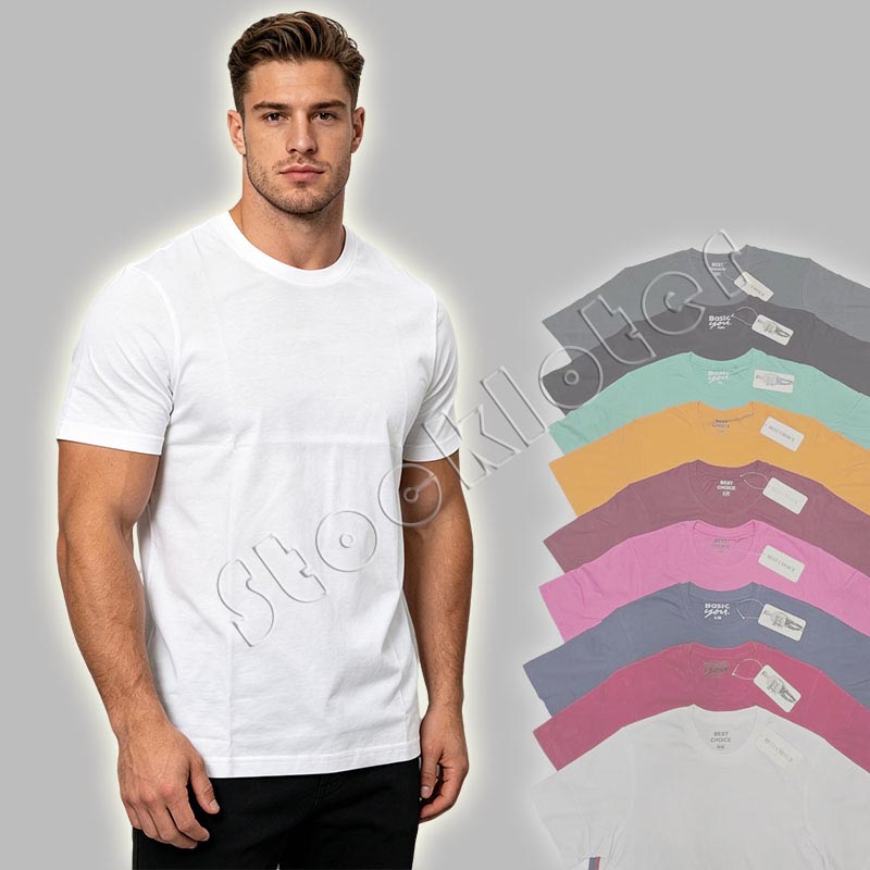 Stock Lot Mens Crew Round Neck Shirts