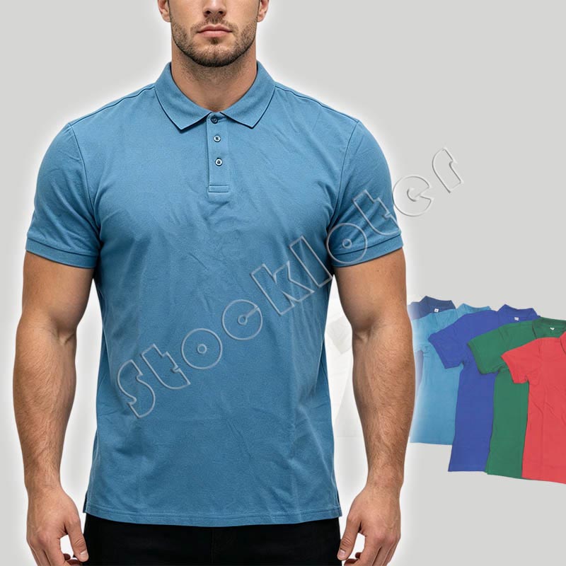 Stock Pique Fabric Cotton Polo T Shirts